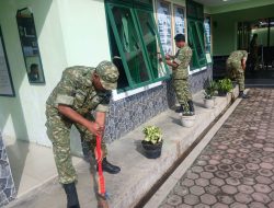 Koramil 06/Bukit Gelar Pembersihan Lingkungan Satuan Setiap Hari Jum’at