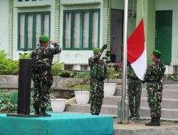 Pimpin Upacara Bendera,  Kasdim 0119/BM Sampaikan Tingkatkan Disiplin dan Semangat Pengabdian