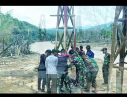 Dandim 0106/Aceh Tegaskan Komitmennya Untuk Percepat Pembangunan Jembatan Perintis Reje Payung Kecamatan Linge