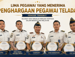 Lima Petugas Terbaik Terima Penghargaan dari Fajar Teguh Wibowo Karutan Kelas IIA Batam