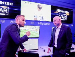 Hisense TV RGB-MiniLED Jadi Layar Resmi IBC Piala Dunia FIFA 2026™: Presiden FIFA Uji Langsung Sistem VAR
