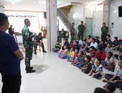 Dandim 0502/Jakarta Utara Tebar Kepedulian, Berbagi Semangat Di Yayasan Pondok Kasih Agape