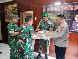 Jajaran Koramil. Berikan Surprise kepada Kapolsek Peringatan HUT Bhayangkara ke-80