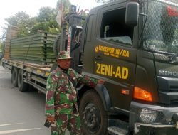 Babinsa Koramil 05/Permata Monitoring Proses Awal Pengerjaan Jembatan Bailey Bintang Permata