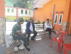 Babinsa Koramil 05/Linge Perkuat Sinergi dengan Aparatur Kecamatan Lewat Komsos