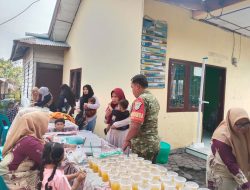 Babinsa Koramil 04/PRG Dampingi Kegiatan Posyandu Balita di Desa Gemasih