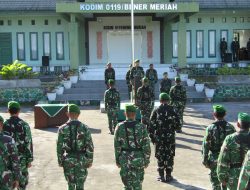 Melalui Upacara Bendera Merah Putih Mingguan, Dandim 0119/BM Ingatkan Prajurit Tingkatkan Kedisiplinan
