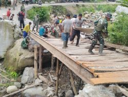 Jembatan Yang Sempat Terputus Akibat Bencana, Kini Kembali Diperkuat Melalui Gotong Royong TNI dan Warga