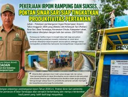 Pekerjaan Irpom Rampung dan Sukses, Poktan Sinar Sari Siap Tingkatkan Produktivitas Pertanian