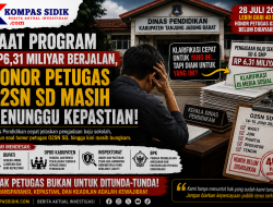 Saat Program Rp6,31 Miliar Berjalan, Honor Petugas O2SN SD Masih Menunggu Kepastian