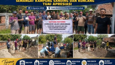 Empat Hari Gotong Royong Benahi Jalan, Semangat Kampung Sanding dan Koncang Tuai Apresiasi