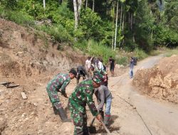 Koramil 03/Timang Gajah Laksanakan Kegiatan Gotong Royong Tak Mengenal Hari Libur Demi Kebutuhan Masyarakat