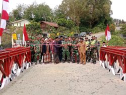 Peresmian Jembatan Bailey Ruas Lintas KKA Disambut Antusias Oleh masyarakat Dan Anak Sekolah