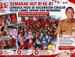 Semarak HUT RI ke-81, Lembaga PAUD se-Kecamatan Cikulur Gelar Lomba Senam dan Mewarnai CIKULUR,