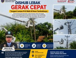Dishub Lebak Gerak Cepat Tangani Lampu PJU Mati di Desa Tambakbaya