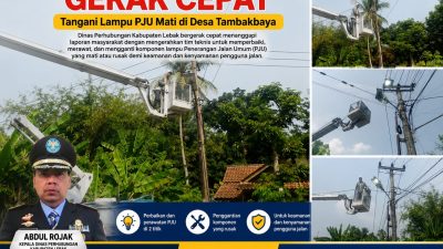Dishub Lebak Gerak Cepat Tangani Lampu PJU Mati di Desa Tambakbaya
