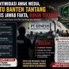 Diduga Intimidasi Awak Media, Forwatu Banten Tantang PT Genesis Jawab Fakta, Bukan Tekanan