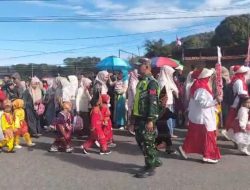 Semarak Merah Putih, Padati Jalur Kecamatan Wih Pesam Meriahkan HUT Kemerdekaan RI Ke-81
