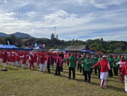 Meriahkan HUT Kemerdekaan RI Ke-81, Koramil 03/TG Bersama Persit Dan Seluruh Lapisan Masyarakat Mengikuti Senam Jantung Sehat