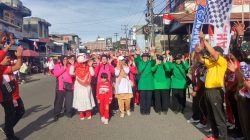 Jalan Santai Di Kecamatan Bandar, Bernuansa Merah Putih Padati Jalan Protokol