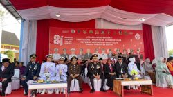 Danlanal Bintan Hadiri Upacara HUT Ke-81 Kemerdekaan RI Tingkat Kabupaten Bintan