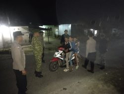 Ciptakan Wilayah Kondusif, Dimalam Hari, TNI-Polri Melaksanakan Patroli Terpadu Mandiri Di Ruas Lintas KKA