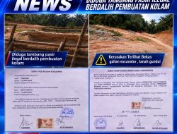 Di Duga Intarto Tunjukan Surat Perjanjian Pembuatan Kolam Serta Bagi Hasil Penjualan Pasir Yang Di Tandatangani Kepala Desa