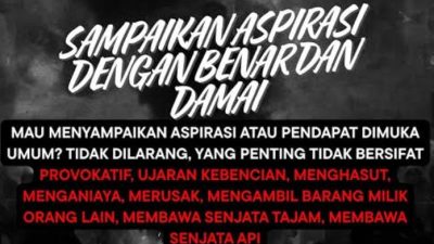 Kelompok Aktivis Sosialis Serukan Masyarakat Tetap Tenang, Kritis Dan Menolak Tindakan Anarkis