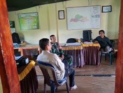 Babinsa Koramil 01/Bandar Lakukan Komsos Bersama Aparatur Kampung Wonosari Samakan Persepsi