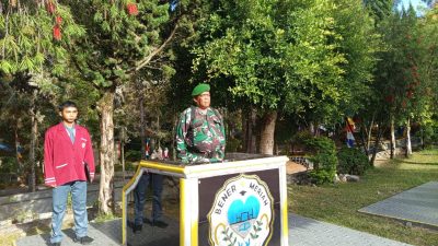 Bangkitkan Semangat Nasionalisme Terhadap Siswa/i, Danramil 02/WPS Jadi Pembina Upacara