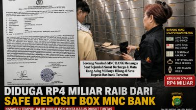 Diduga Tertipu Investasi hingga Kehilangan Isi Safe Deposit Box, Nasabah MNC Bank Tempuh Jalur Hukum