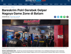 Mabes Polri Turun Tangan, Gelper Nagoya Game Zone Batam Digerebek