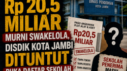 Plot Anggaran Rp20,5 Miliar Swakelola Disdik Kota Jambi Jadi Sorotan, Publik Desak Daftar Sekolah Penerima Dibuka