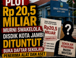 Plot Anggaran Rp20,5 Miliar Swakelola Disdik Kota Jambi Jadi Sorotan, Publik Desak Daftar Sekolah Penerima Dibuka