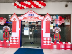 Sambut HUT ke-81 RI, BRI BO Rawamangun Semarakkan Kantor dengan Dekorasi Nuansa Merah Putih