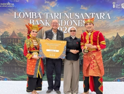 Membanggakan! Melky Soekirman dan Mutiara Aulia Syahida Harumkan BRI Region 6, Antar Tim Tari BRI Raih Juara 3 Lomba Tari Nusantara 2026 Bank Indonesia