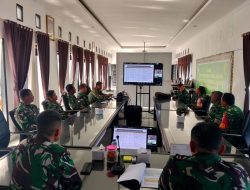 Kodim 0119/BM Ikuti Vidcon Rapat Evaluasi Percepatan Pembangunan KDKMP Bersama Wapang TNI