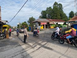 Strong Point Pagi, Polres Bener Meriah Hadir Amankan Arus Lalu Lintas dan Aktivitas Anak Sekolah