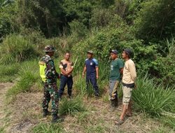 Sinergi TNI dan Damkar beserta Masyarakat Jaga Wilayah, Koramil 03/TG Laksanakan Mitigasi Karhutla