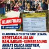 Klarifikasi CV Betik Gawi Jejama: Keretakan Jalan Banjarsari–Sumberagung Akibat Cuaca Ekstrem, Sudah Diperbaiki