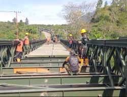 Progres Pembangunan Jembatan Bailey Bale Redelong Capai 90%, TNI dan Warga Bergotong Royong Percepat Penyelesaian