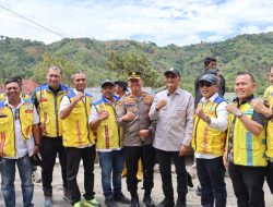 Kapolres Aceh Tengah Pimpin Pengamanan Menteri PU Tinjau Lokasi Bencana