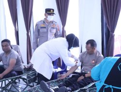 Semarak HUT TNI ke-81, Polres Bener Meriah Bersinergi Ikuti Bakti Kesehatan Donor Darah