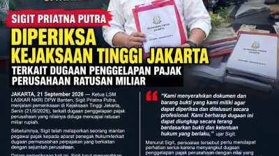 Sigit Priatna Putra Diperiksa Kejati Jakarta, Ungkap Dugaan Penyelewengan Pajak Ratusan Miliar oleh Mantan ASN DJP