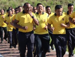 Jaga Kebugaran dan Kesiapsiagaan, Personel Polres Bener Meriah Rutin Latihan Jasmani
