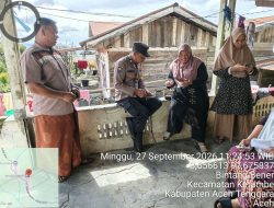 Bhabinkamtibmas Polsek Permata Sambangi Warga, Sampaikan Pesan Kamtibmas