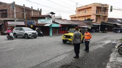 Polres Bener Meriah Bersama Dishub Gelar Strong Point, Wujudkan Kamseltibcarlantas di Simpang Balik