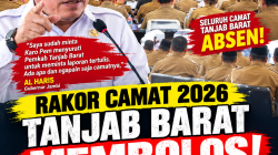 Rakor Camat Tahun 2026 Se-Provinsi Jambi, seluruh Camat Se-Tanjab Barat Kompak Membolos!!