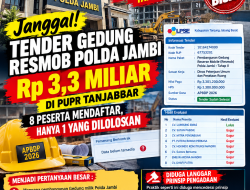 Janggal! Tender Gedung Resmob Polda Jambi Rp3,3 Miliar di PUPR Tanjabbar – 8 Peserta Mendaftar, Hanya 1 Yang Diloloskan