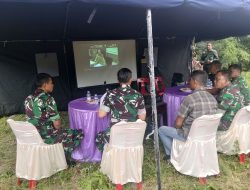 Dandim 0119/BM Ikuti Vidcon Launching Lahan Kompi Produksi Ketahanan Pangan Bersama Ster TNI